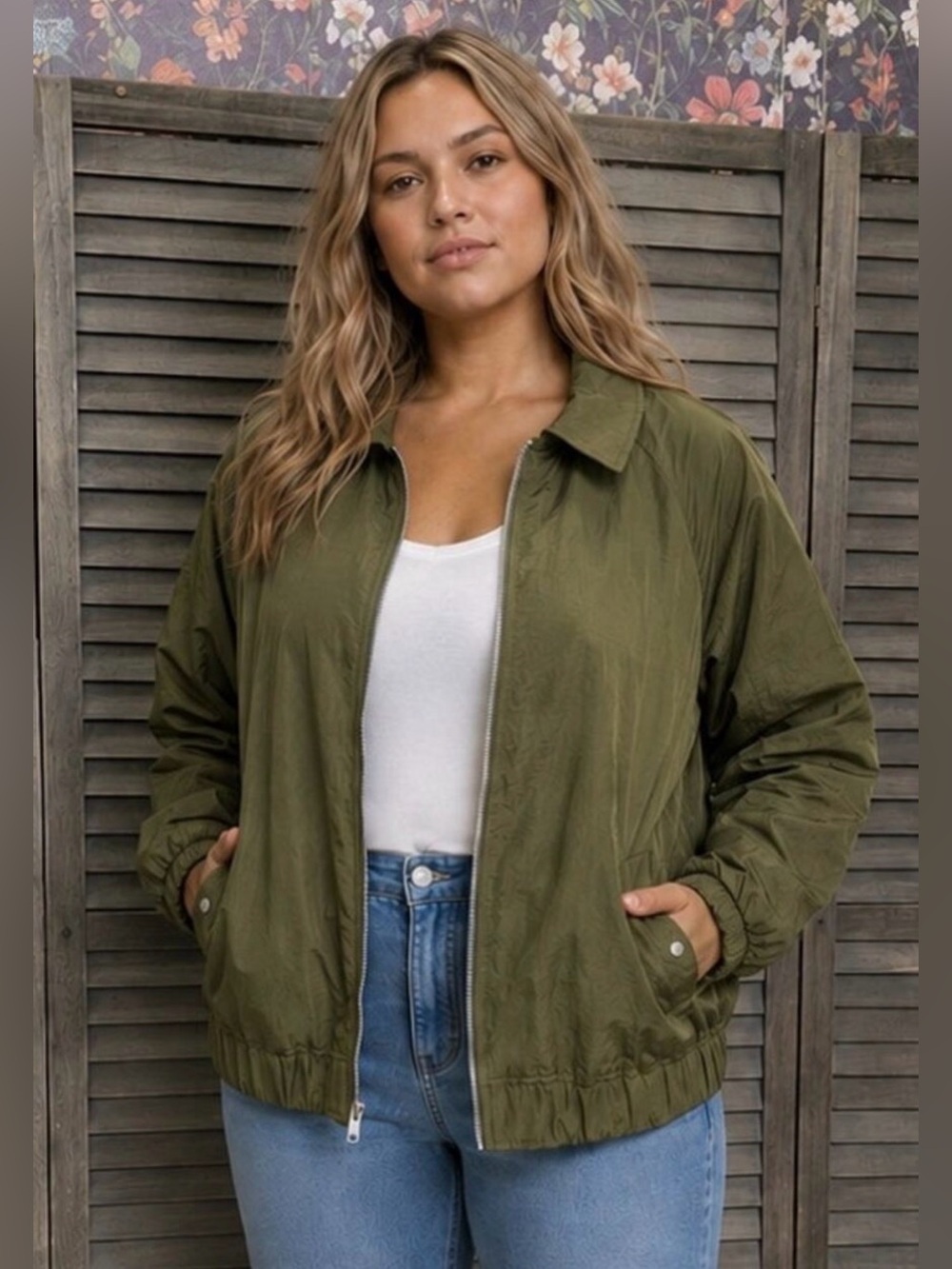 Future Collective x Jenny K Lopez Olive Utility Bomber Jacket XXL NWT Gorpcore